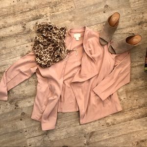 2x soft blazer with drape collar